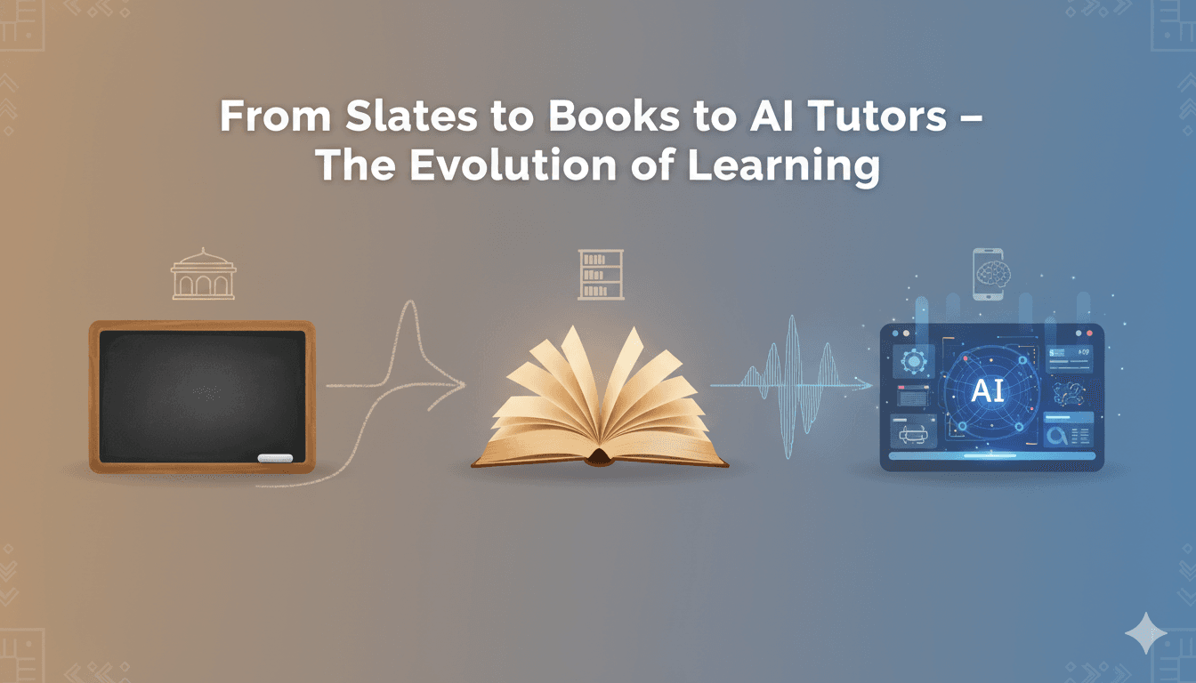 From Slates to Books to AI Tutors – The Evolution of Learning